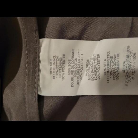 J Crew size 14 grey silk fit and flare dress - Picture 5 of 6